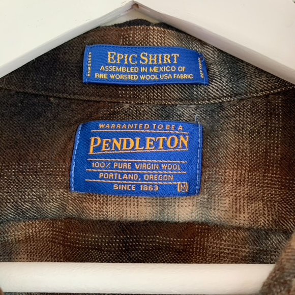 Brown Western Pendleton Flannel - Picture 2 of 3